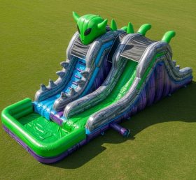 T8-5439 Alien Theme Inflatable Water Slide