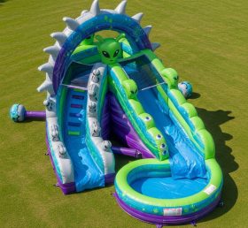 T8-5441 Alien Theme Inflatable Water Slide