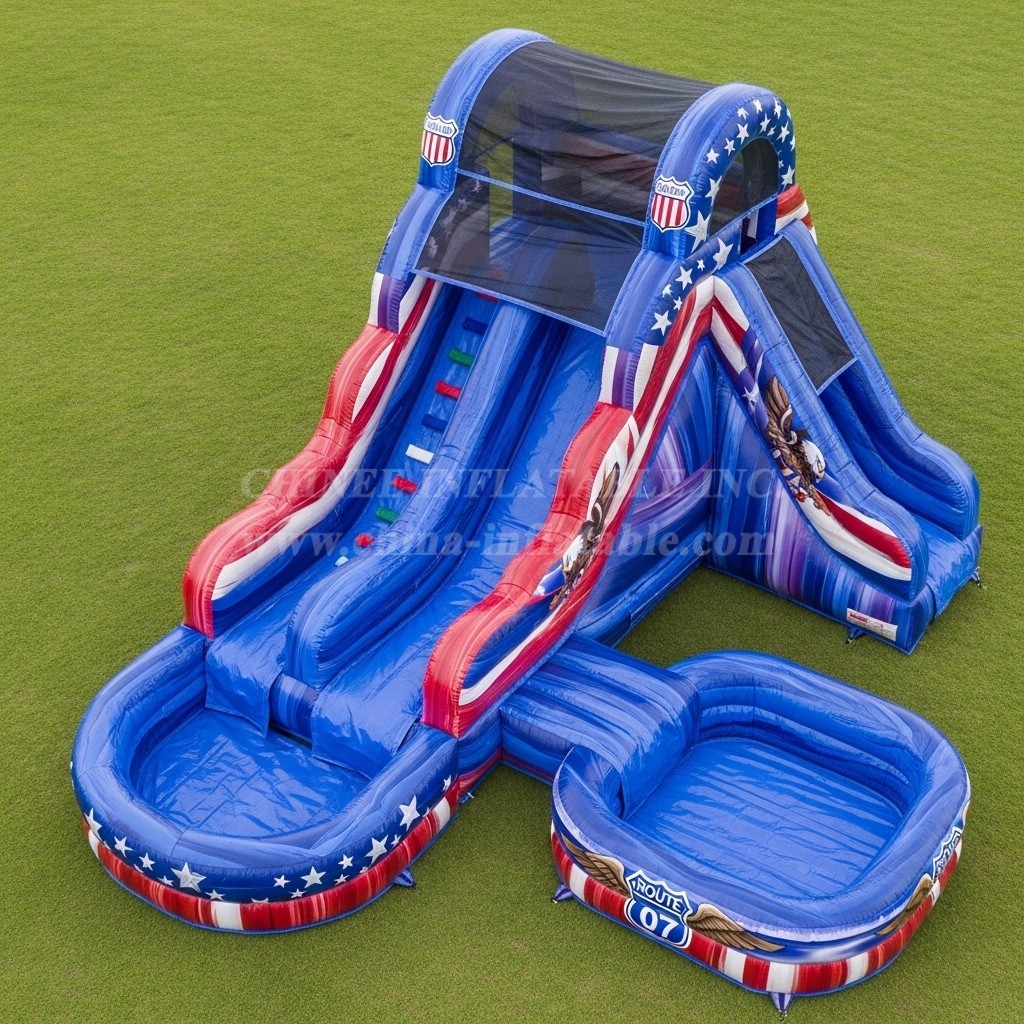 T8-5450 American Style Theme Inflatable Water Slide