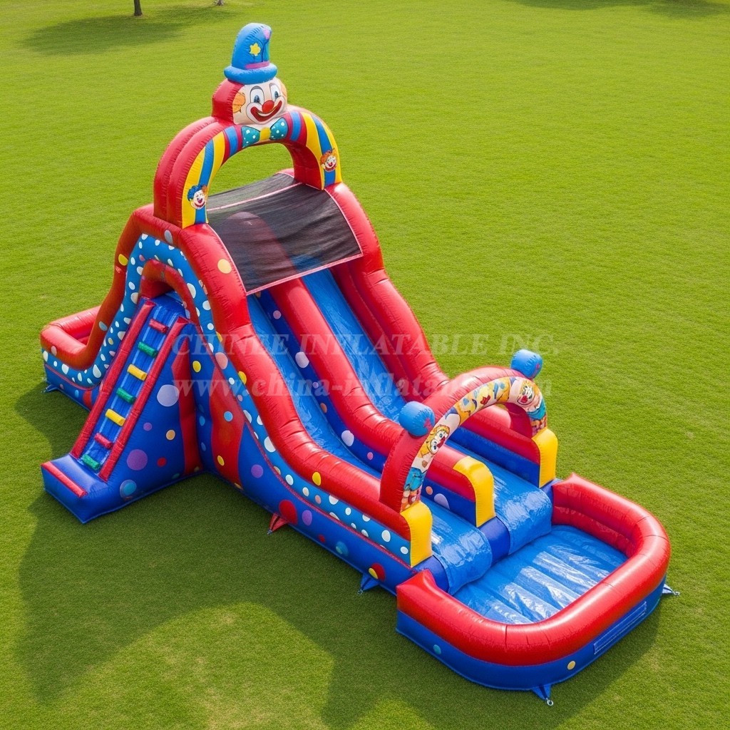 T8-5501 Clown Theme Inflatable Water Slide
