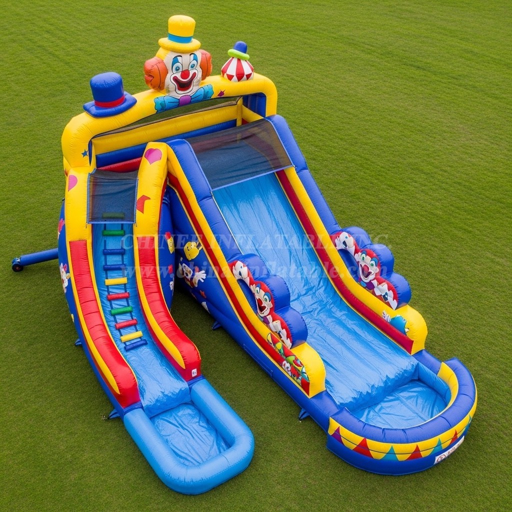 T8-5502 Clown Theme Inflatable Water Slide