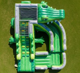 T8-5517 Crocodile Theme Inflatable Water Slide