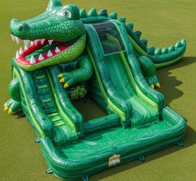 T8-5518 Crocodile Theme Inflatable Water Slide