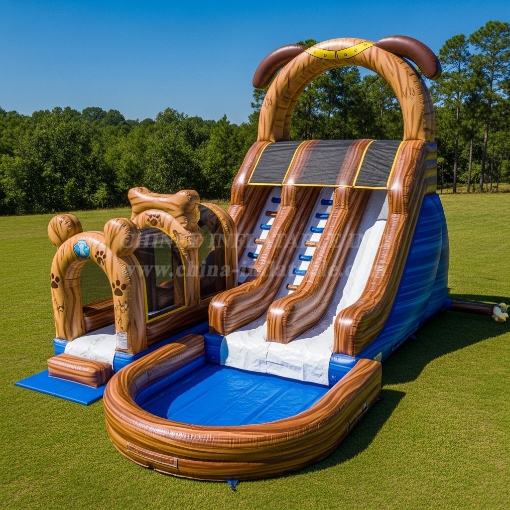 T8-5534 Dog Theme Inflatable Water Slide