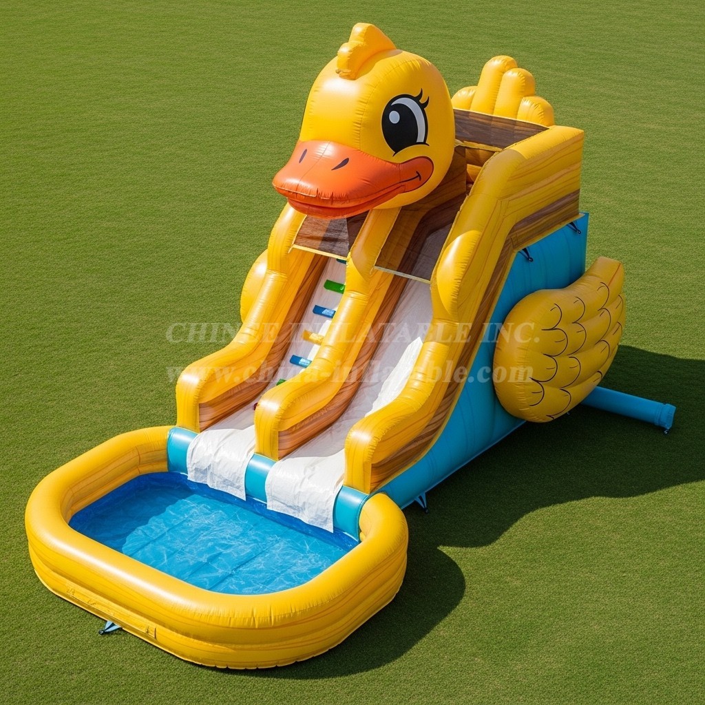 T8-5555 Duck Theme Inflatable Water Slide