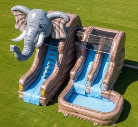 T8-5569 Elephant Theme Inflatable Water Slide