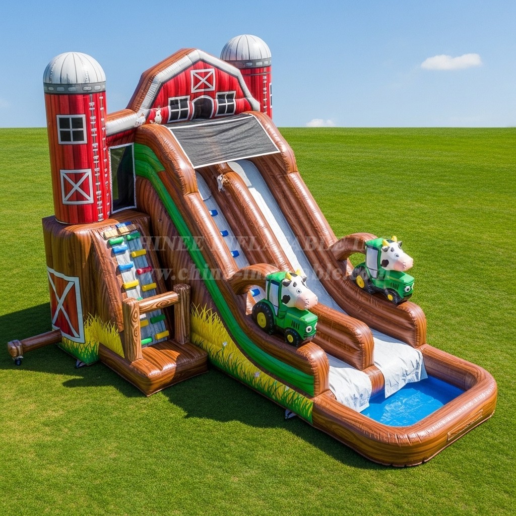 T8-5581 Farm Theme Inflatable Water Slide