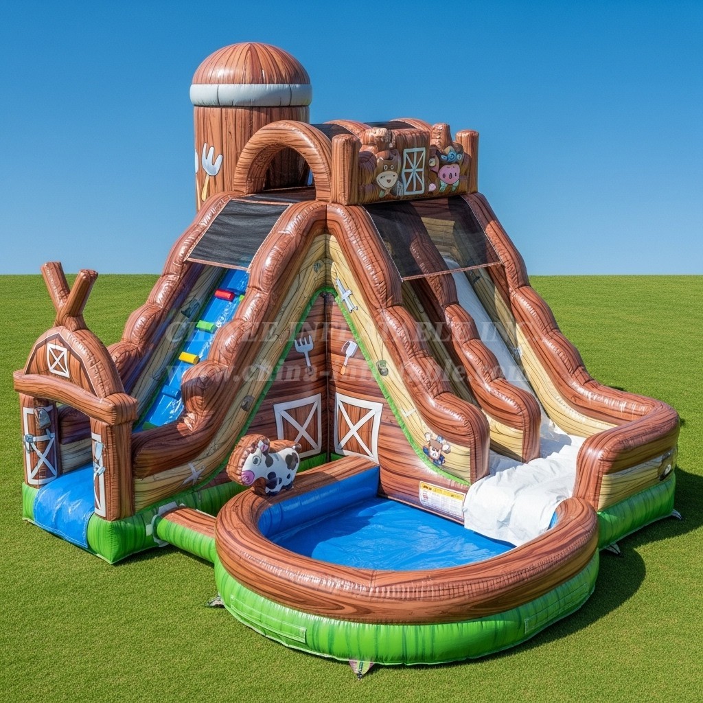 T8-5583 Farm Theme Inflatable Water Slide