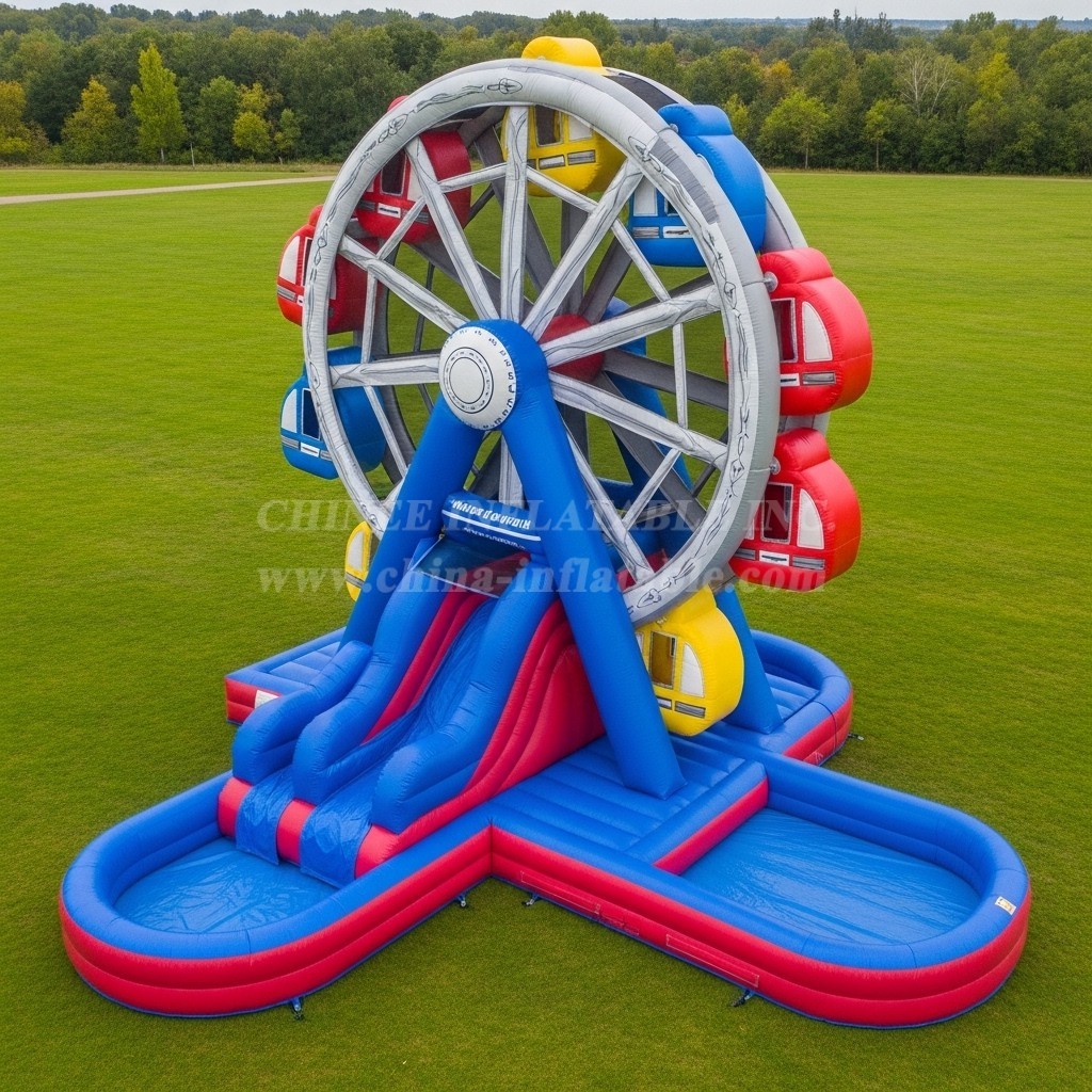 T8-5586 Ferris Wheel Theme Inflatable Water Slide
