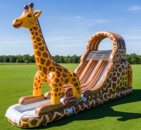 T8-5611 Giraffe Theme Inflatable Water Slide