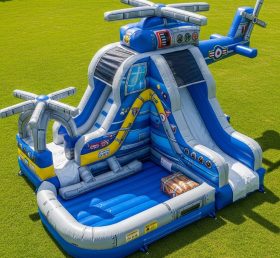 T8-5620 Helicopter Theme Inflatable Water Slide