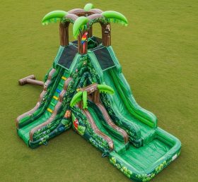 T8-5642 Jungle Theme Inflatable Water Slide