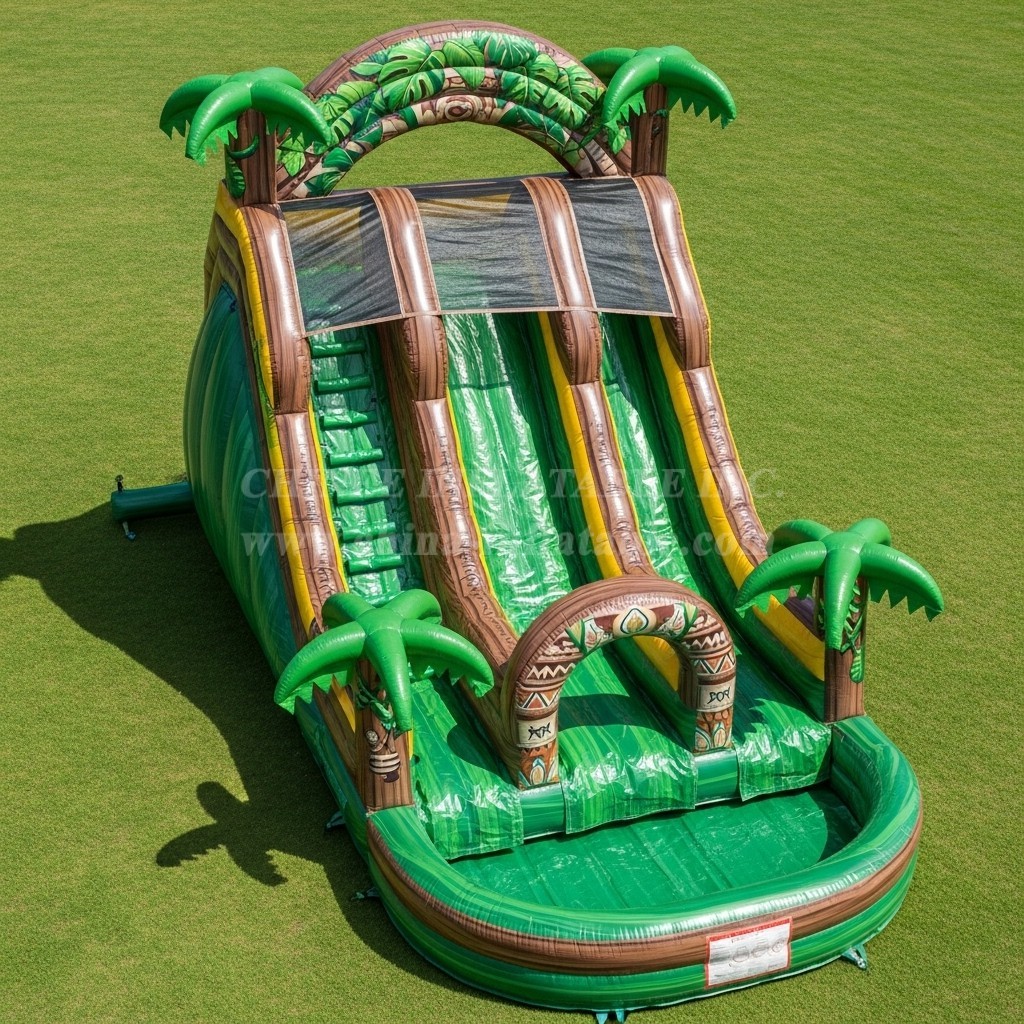 T8-5643 Jungle Theme Inflatable Water Slide
