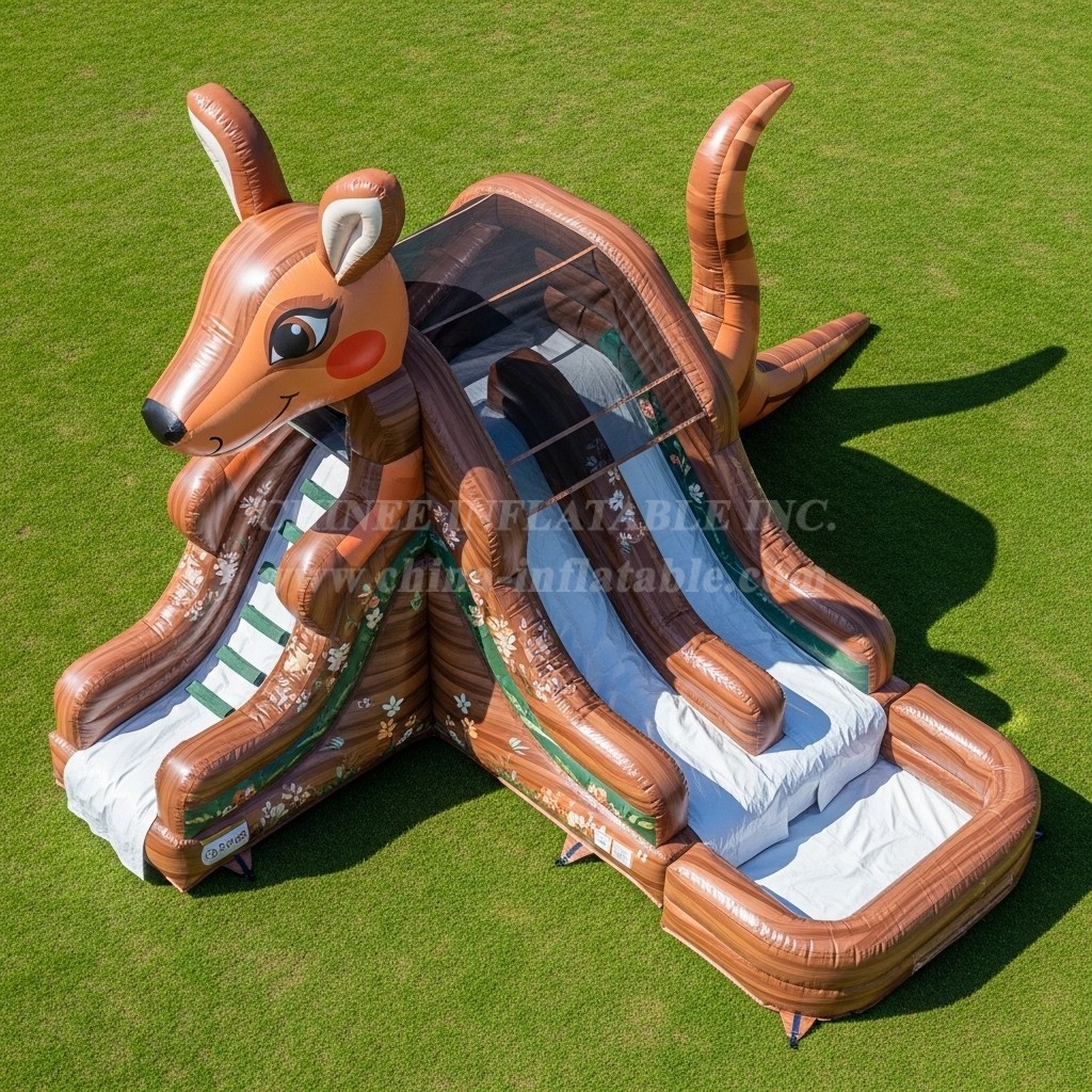 T8-5650 Kangaroo Theme Inflatable Water Slide