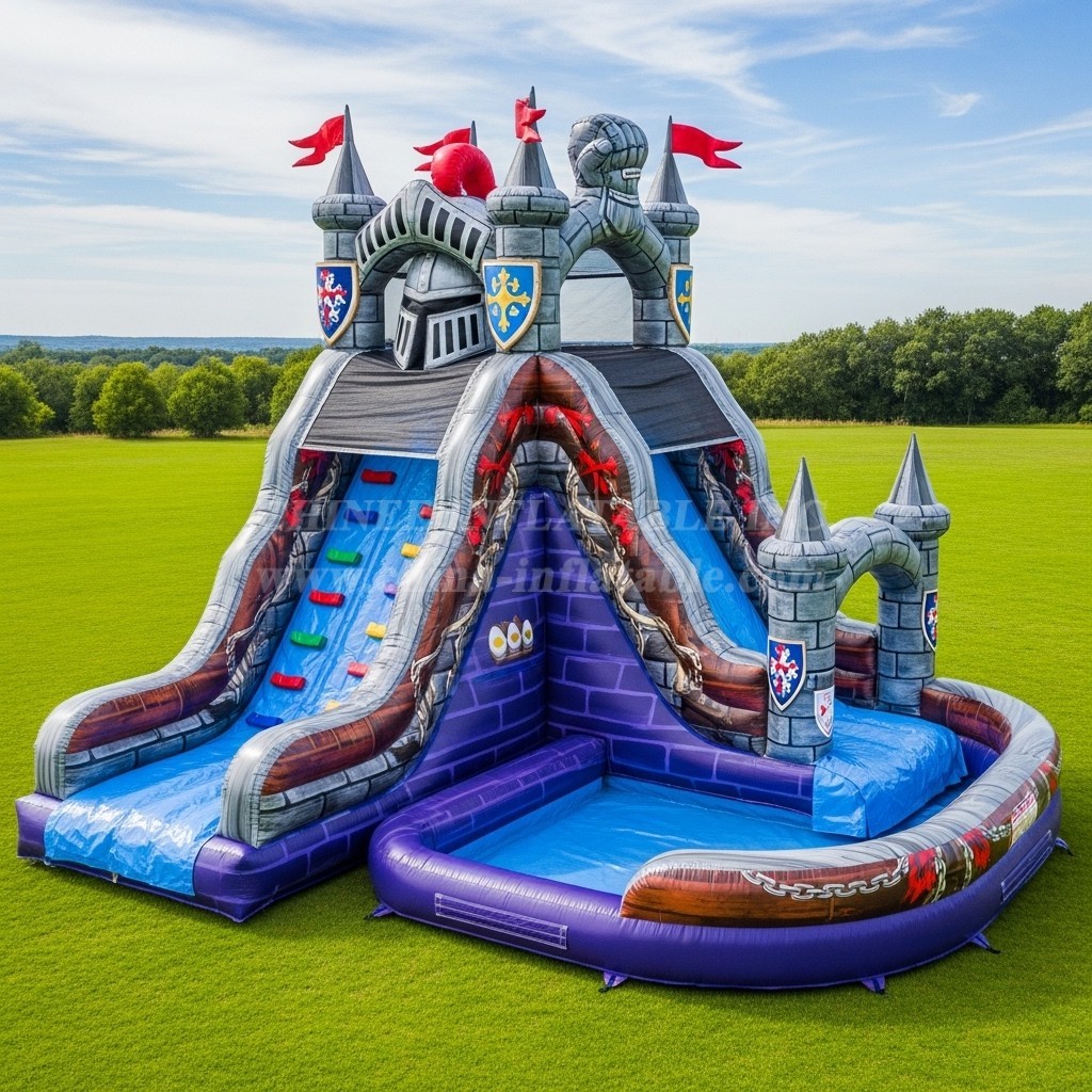 T8-5653 Knight Theme Inflatable Water Slide