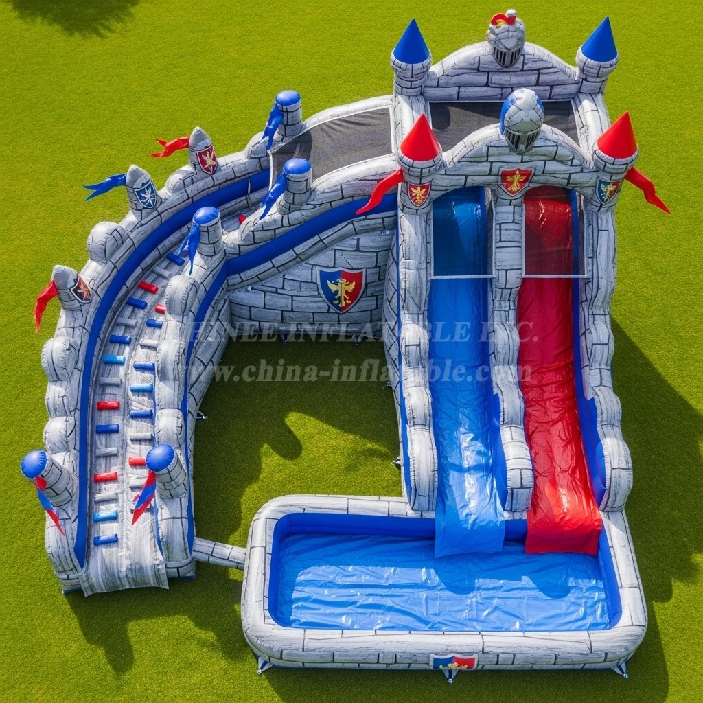 T8-5654 Knight Theme Inflatable Water Slide