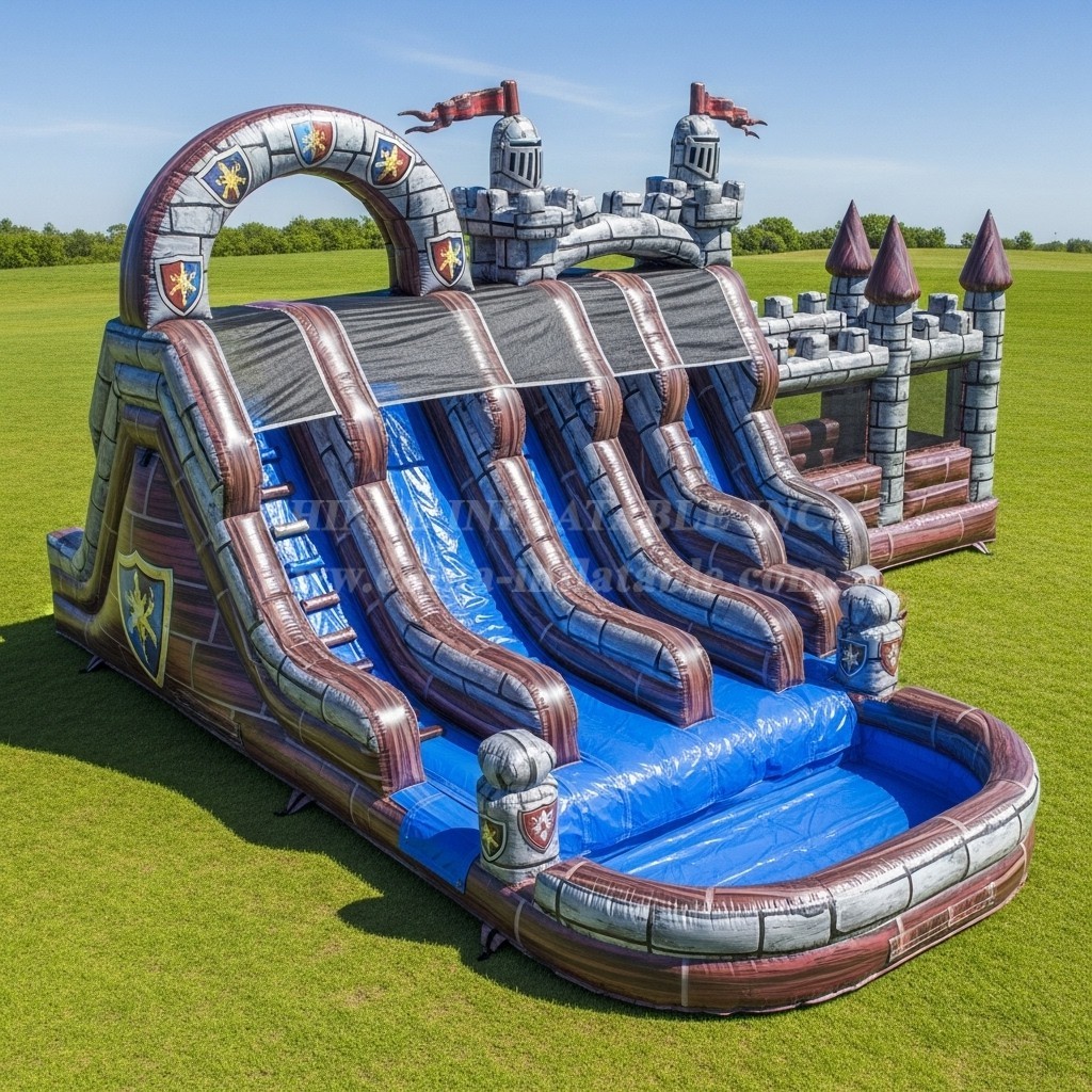 T8-5659 Knight Theme Inflatable Water Slide