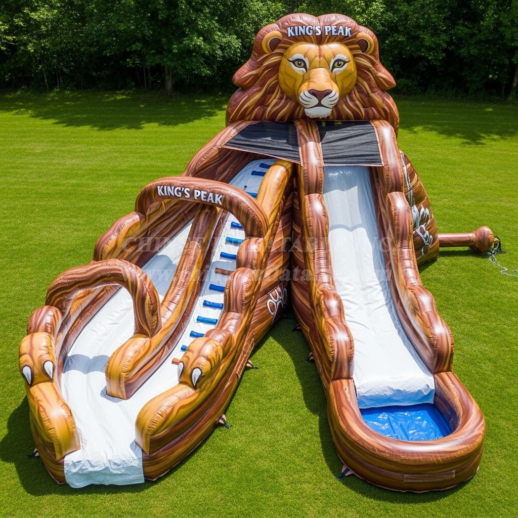 T8-5666 Lion Theme Inflatable Water Slide
