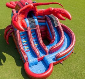 T8-5669 Lobster Theme Inflatable Water Slide
