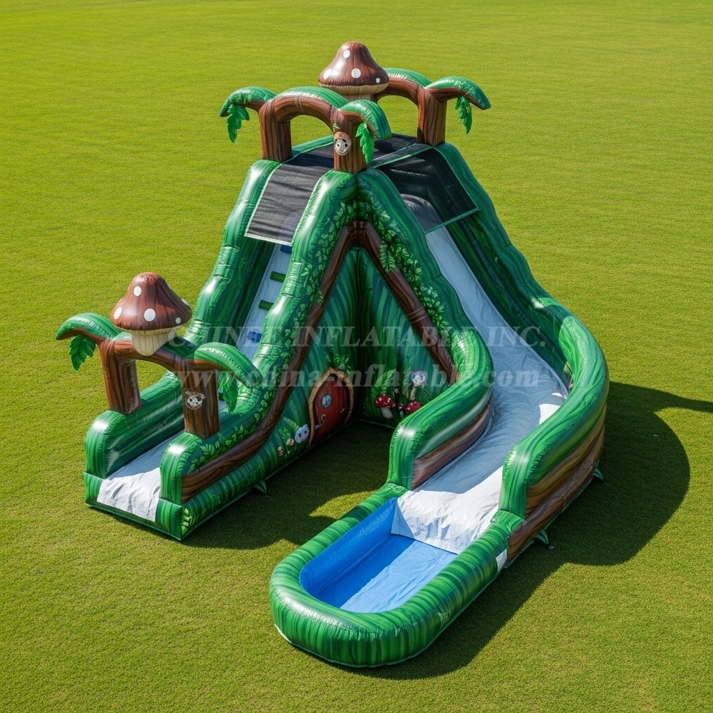 T8-5671 Magic Forest Theme Inflatable Water Slide