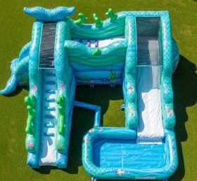 T8-5678 Mermaid Theme Inflatable Water Slide