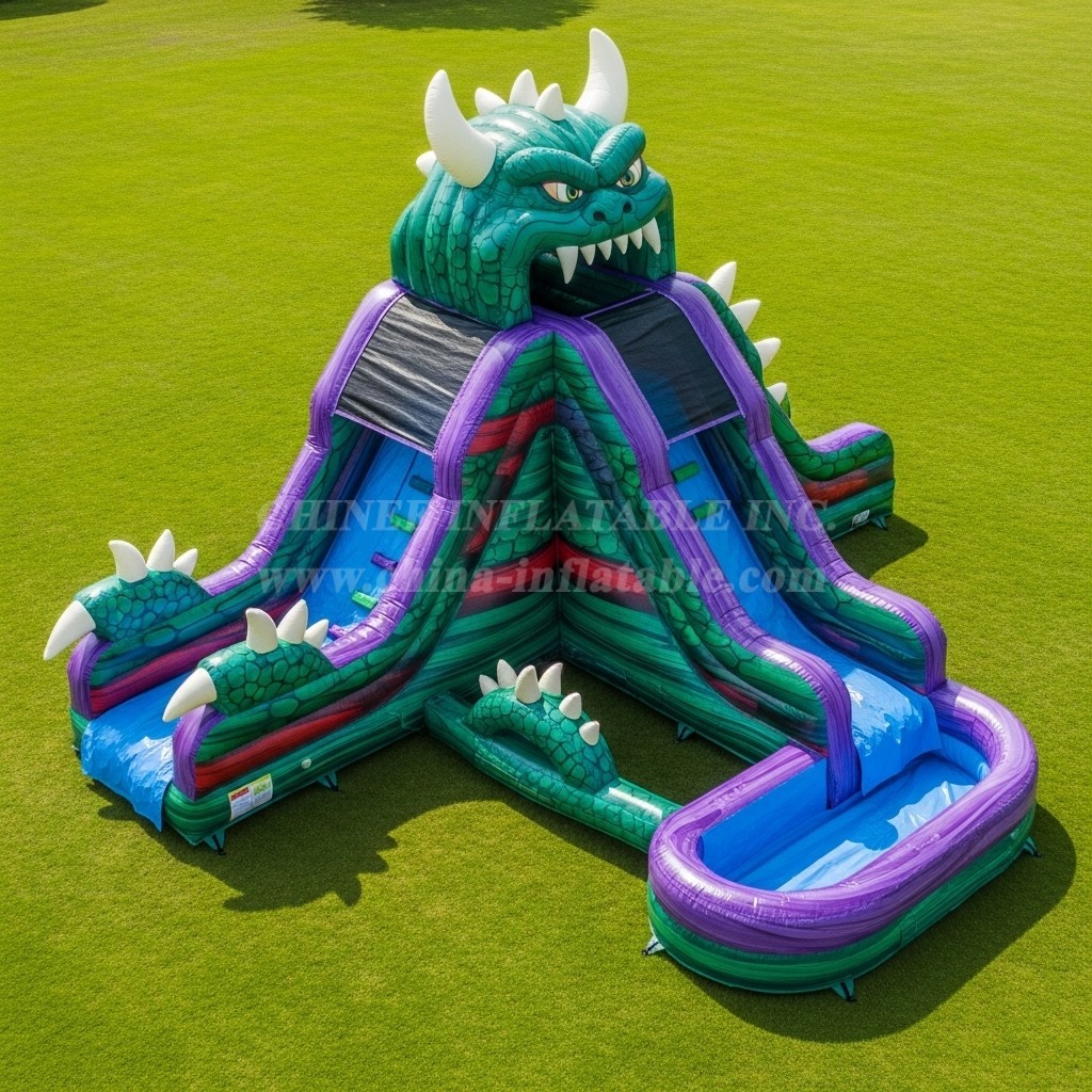 T8-5701 Monster Theme Inflatable Water Slide