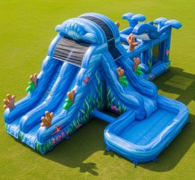 T8-5708 Ocean Theme Inflatable Water Slide