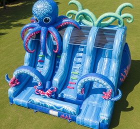T8-5710 Octopus Theme Inflatable Water Slide