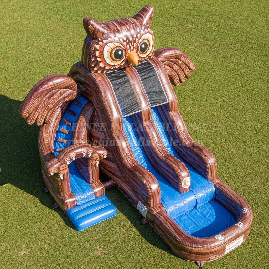 T8-5719 Owl Theme Inflatable Water Slide