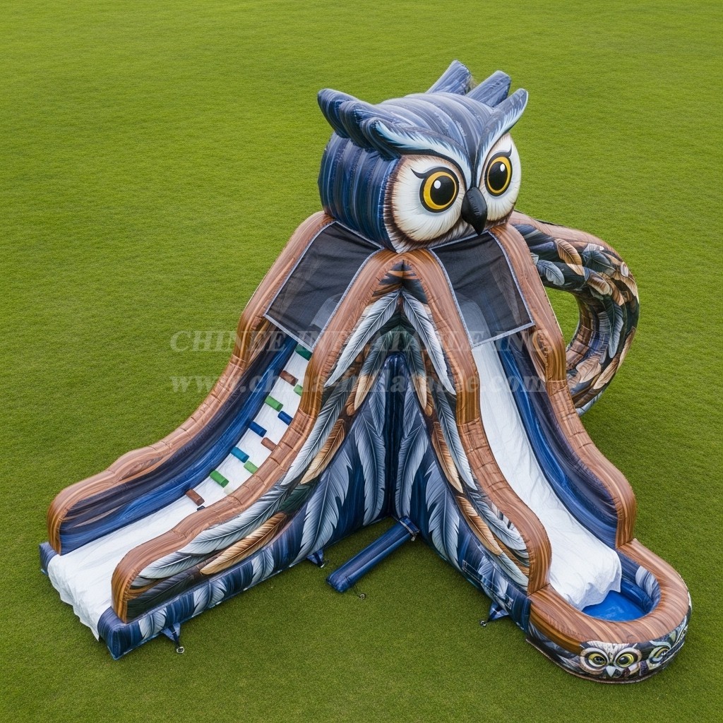 T8-5720 Owl Theme Inflatable Water Slide
