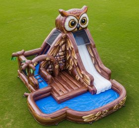 T8-5721 Owl Theme Inflatable Water Slide