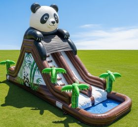 T8-5725 Panda Theme Inflatable Water Slide
