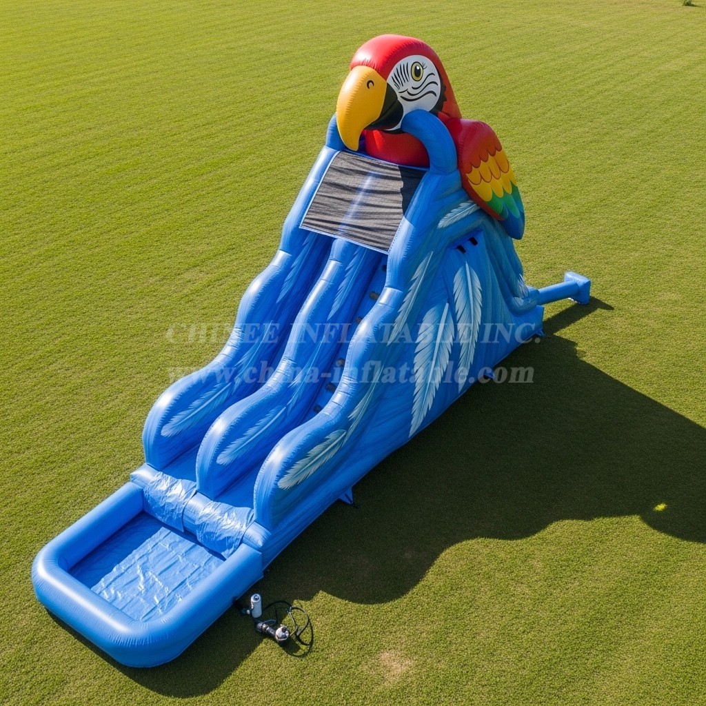 T8-5732 Parrot Theme Inflatable Water Slide
