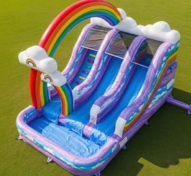 T8-5778 Rainbow Theme Inflatable Water Slide