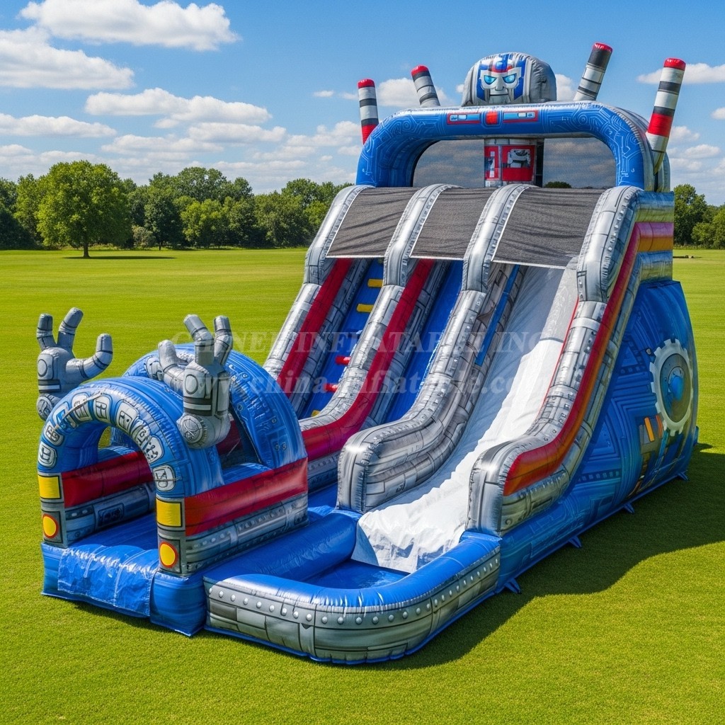 T8-5781 Robot Theme Inflatable Water Slide
