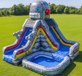 T8-5784 Robot Theme Inflatable Water Slide