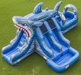 T8-5801 Shark Theme Inflatable Water Slide