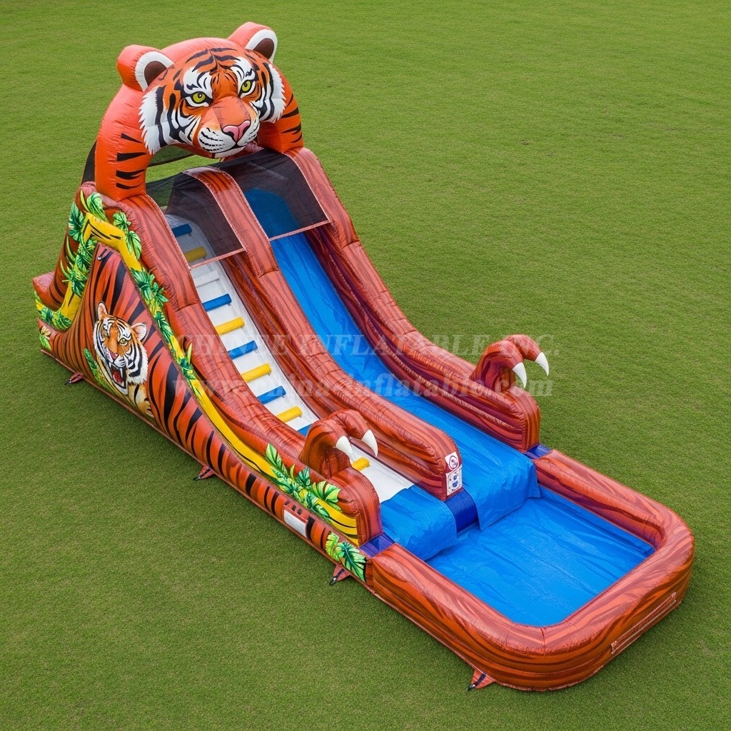 T8-5829 Tiger Theme Inflatable Water Slide