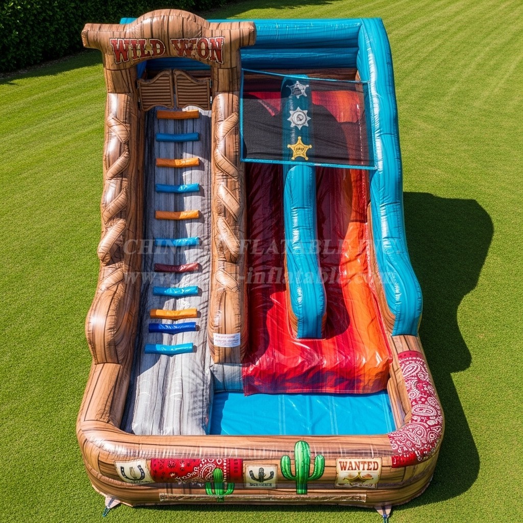 T8-5881 Wild West Theme Inflatable Water Slide