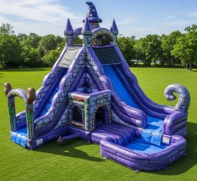 T8-5886 Wizard Theme Inflatable Water Slide
