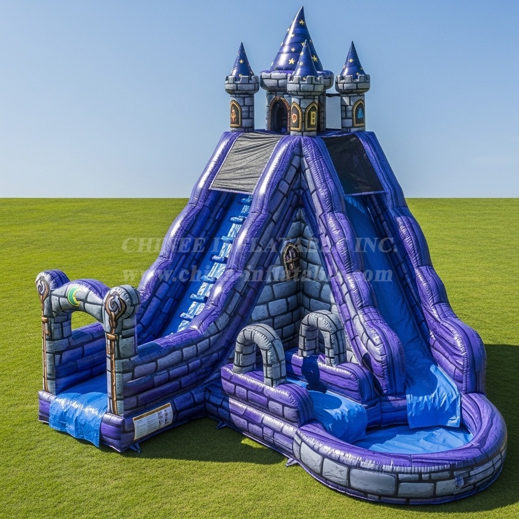 T8-5888 Wizard Theme Inflatable Water Slide