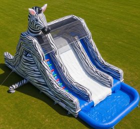 T8-5902 Zebra Theme Inflatable Water Slide