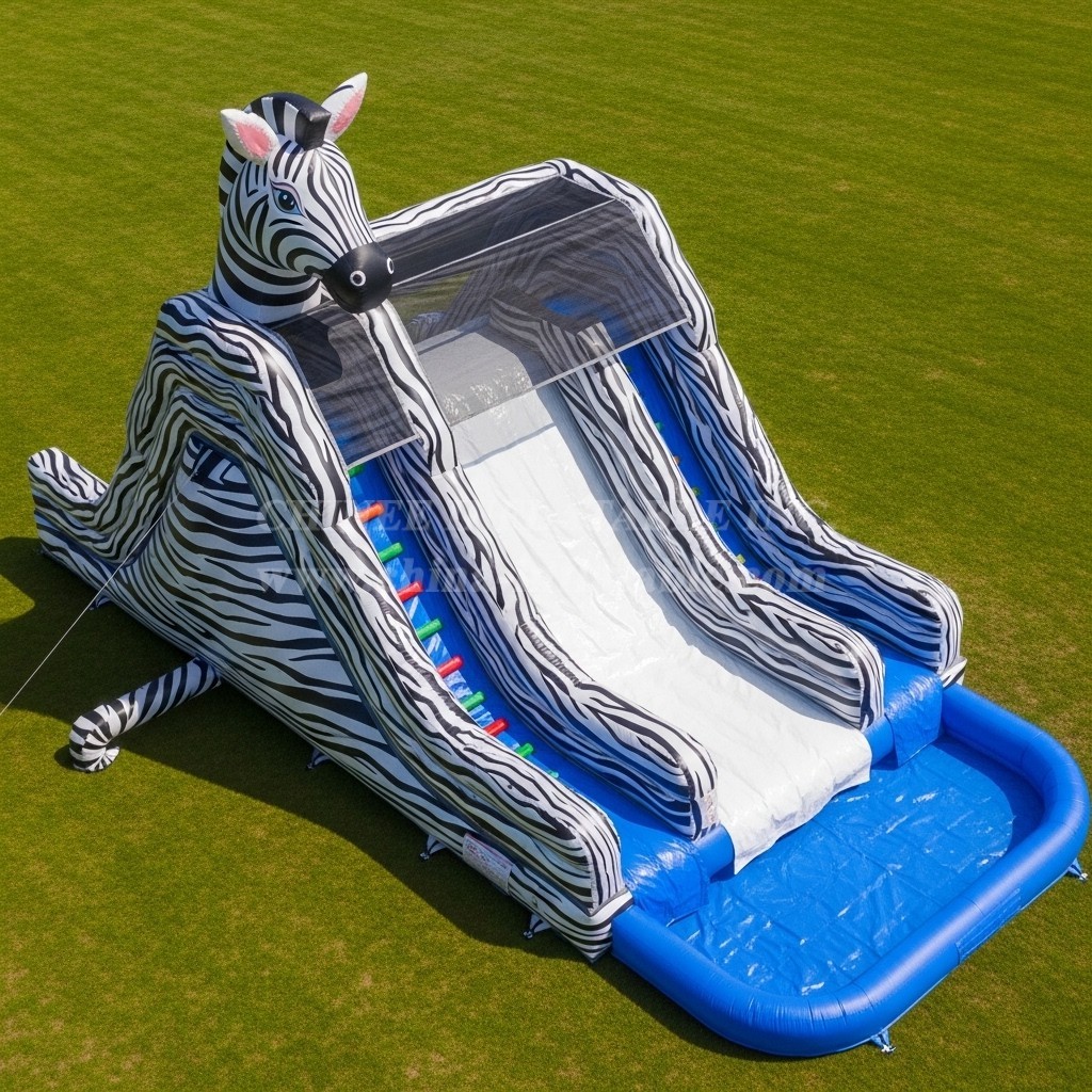T8-5902 Zebra Theme Inflatable Water Slide