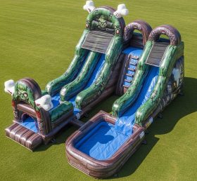 T8-5903 Zombie Theme Inflatable Water Slide