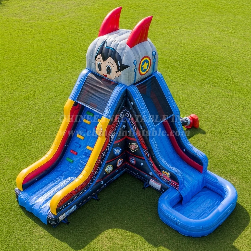 T8-7113 Astro Boy Theme Inflatable Water Slide