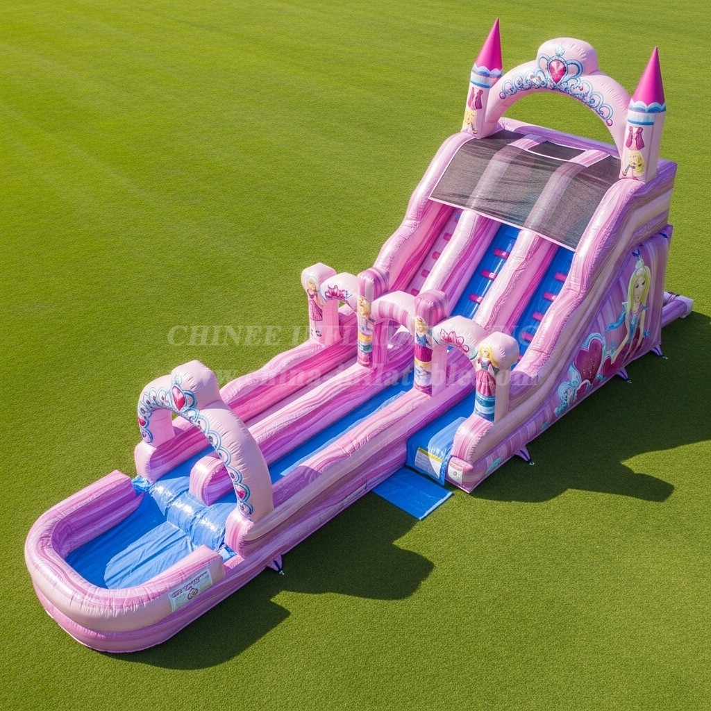 T8-7135 Barbie Theme Inflatable Water Slide