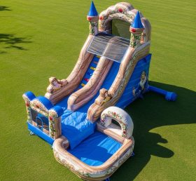 T8-7153 Beauty and the Beast Theme Inflatable Water Slide