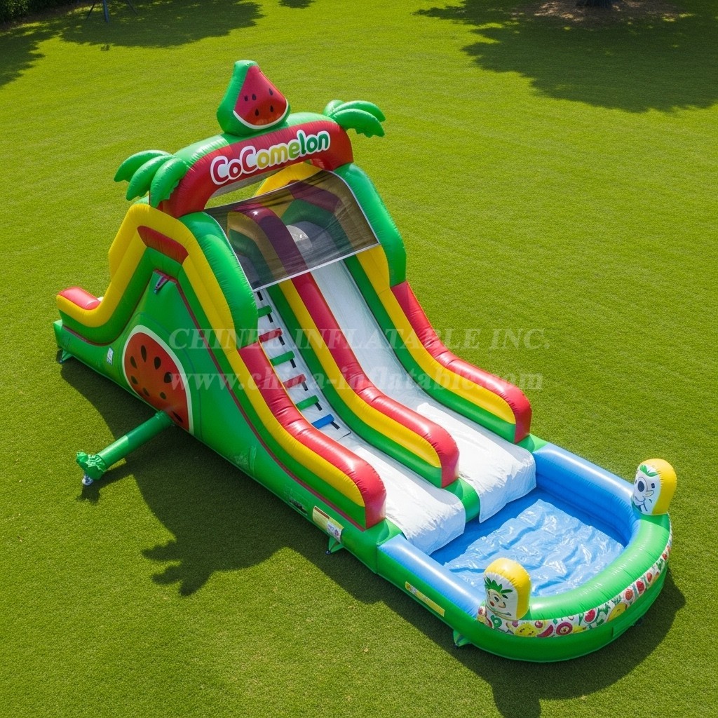 T8-7200 Cocomelon Theme Inflatable Water Slide