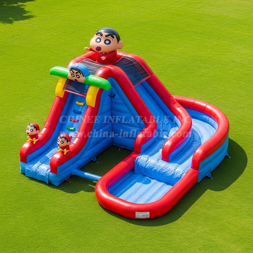 T8-7205 Crayon Shin-chan Theme Inflatable Water Slide