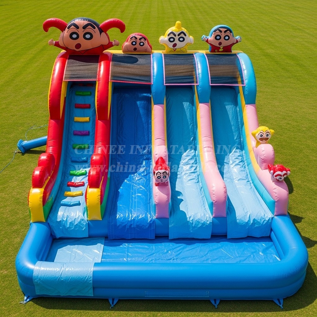 T8-7206 Crayon Shin-chan Theme Inflatable Water Slide